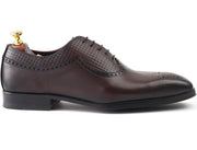 Mens maroon crust leather dress oxford shoes, office & casual party wear men Leather shoes Feetique Footwea 40 (UK 6)